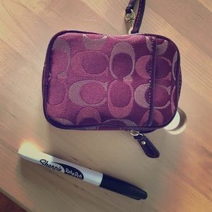 Maroon Coach wristlet